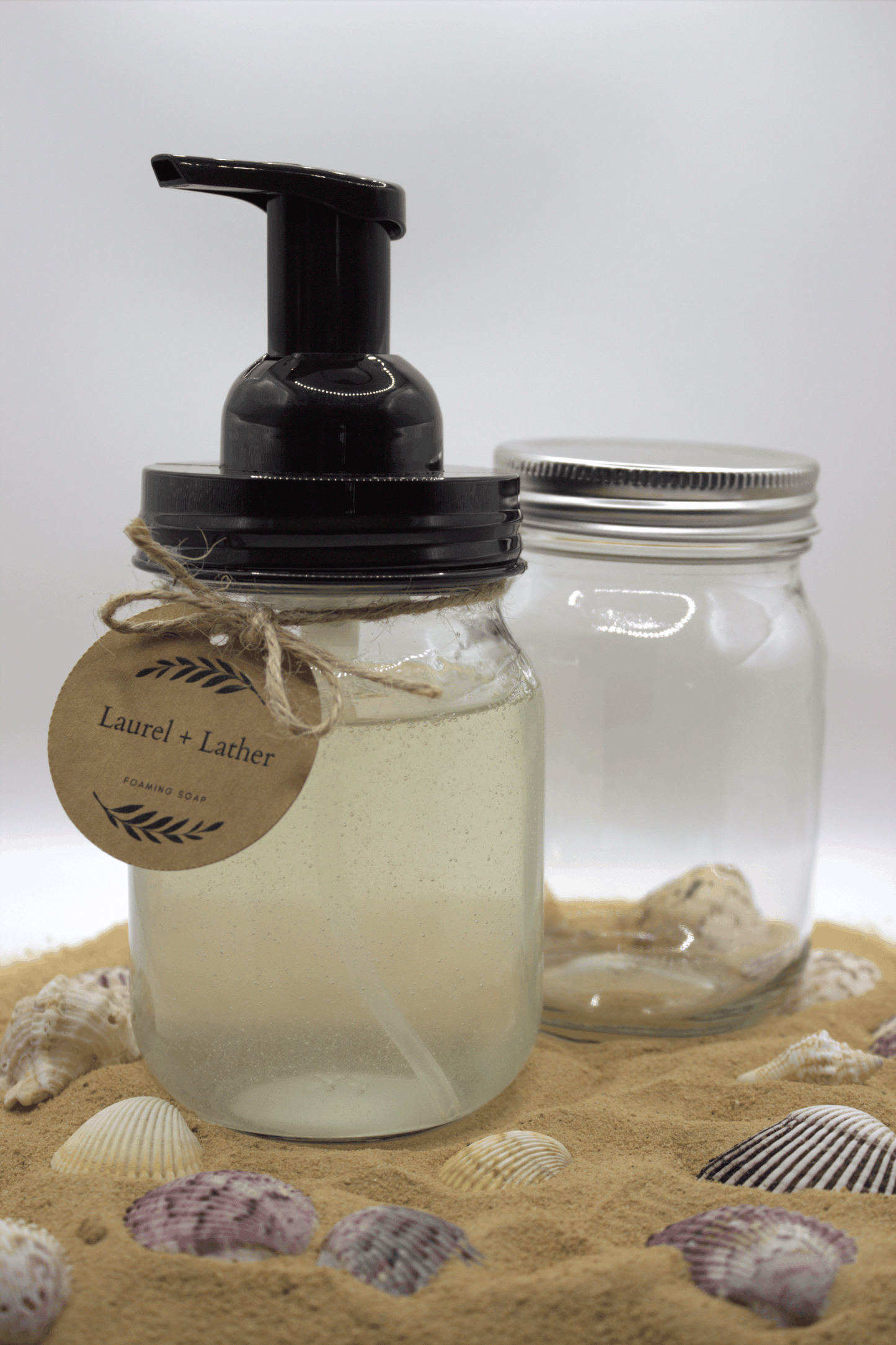 SUMMERTIME SUNTAN Mason Jar Foaming Hand Soap & Dispenser | 16oz