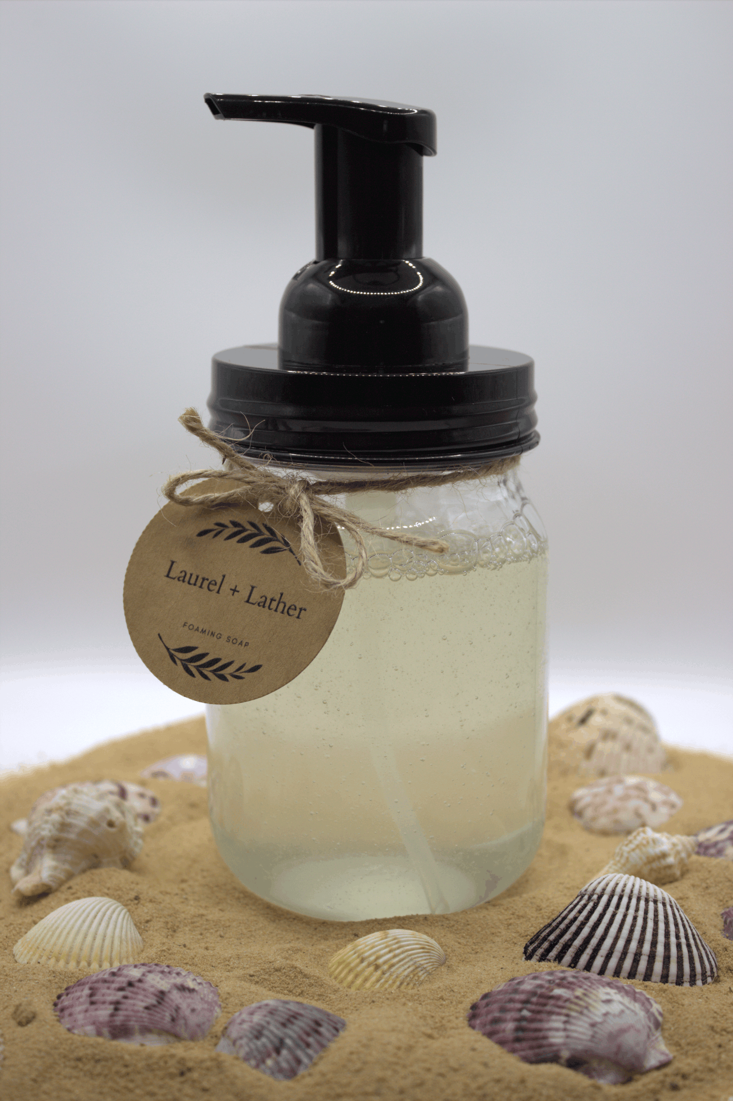 SUMMERTIME SUNTAN Mason Jar Foaming Hand Soap & Dispenser | 16oz
